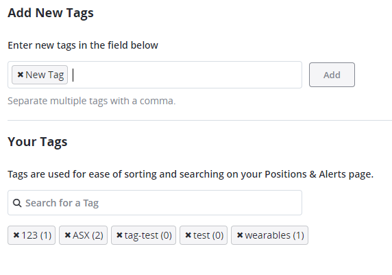tags